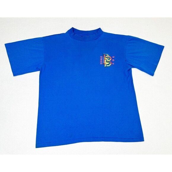 Vintage Bugle Boy T-Shirt Blue Large Surf Beach Skate Single Stitch - Picture 2 of 10